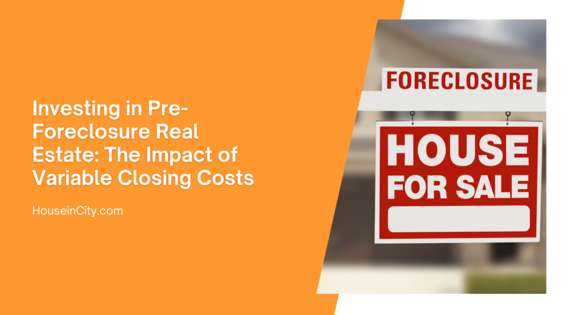 Investing in Pre-Foreclosure Real Estate: The Impact of Variable Closing Costs
