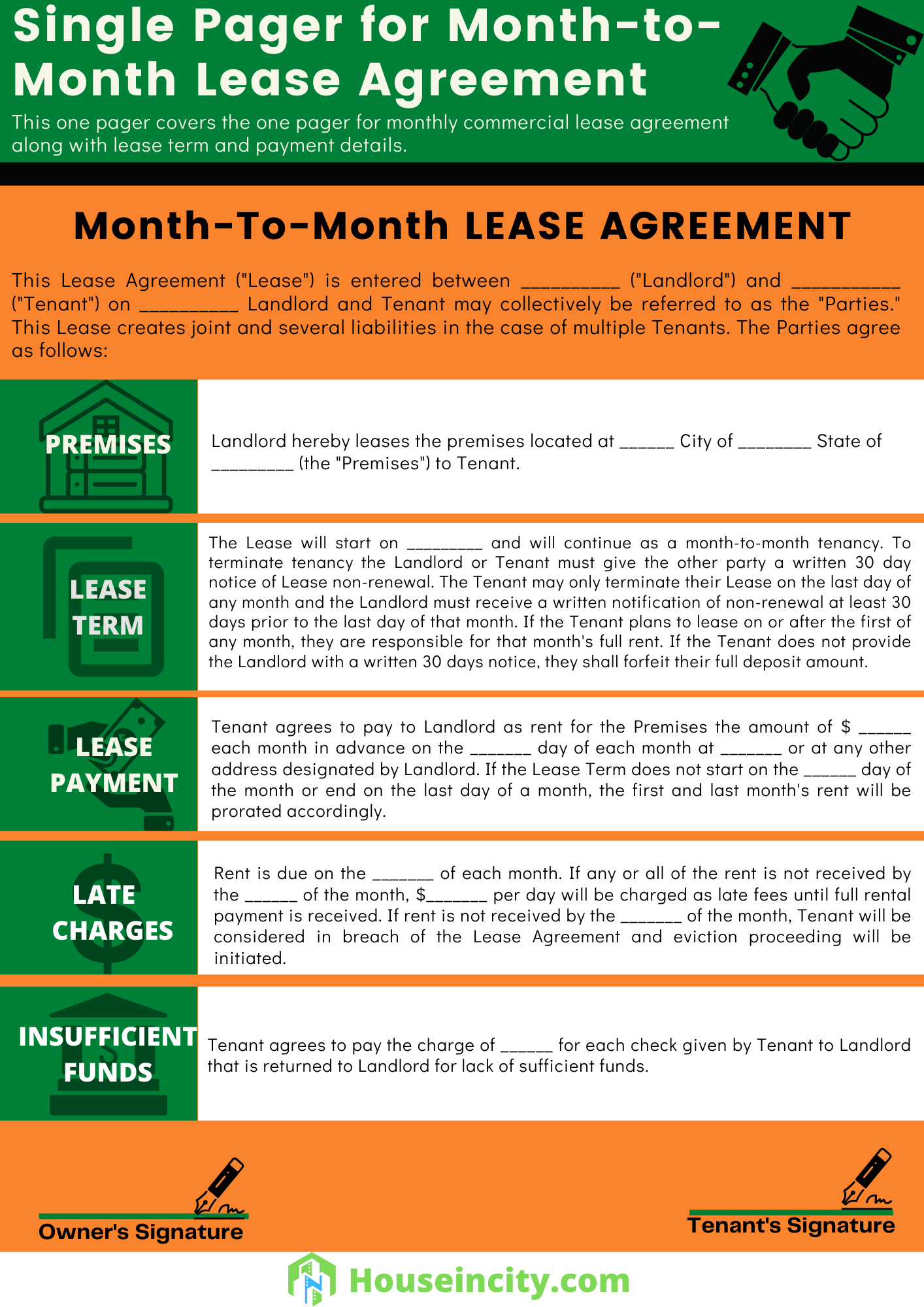 What is a month to month lease contract?